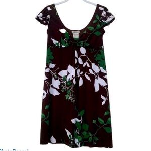 Speechless Babydoll Bra Dress Sweetheart Neckline Floral Brown Size M (Juniors)